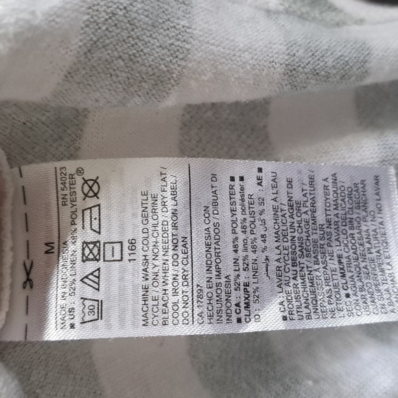 Old Navy Tank Top Stripped Sage And White Size Medium - Picture 4 of 5